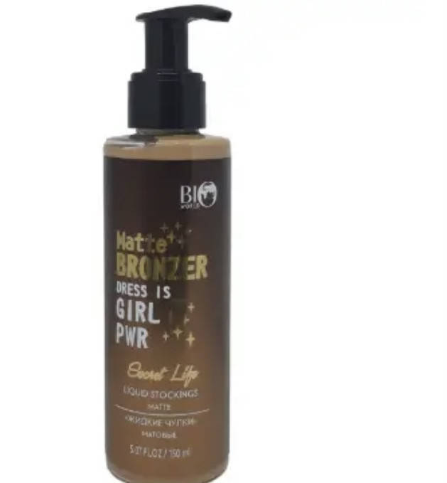 Жидкие чулки Glow Bronzer Secret Life liquid Stockings Matte Bio World 150 ml, Золотистый
Жидкие чулки Glow Bronzer Secret Life liquid Stockings Matte Bio World 150 ml, Золотистый