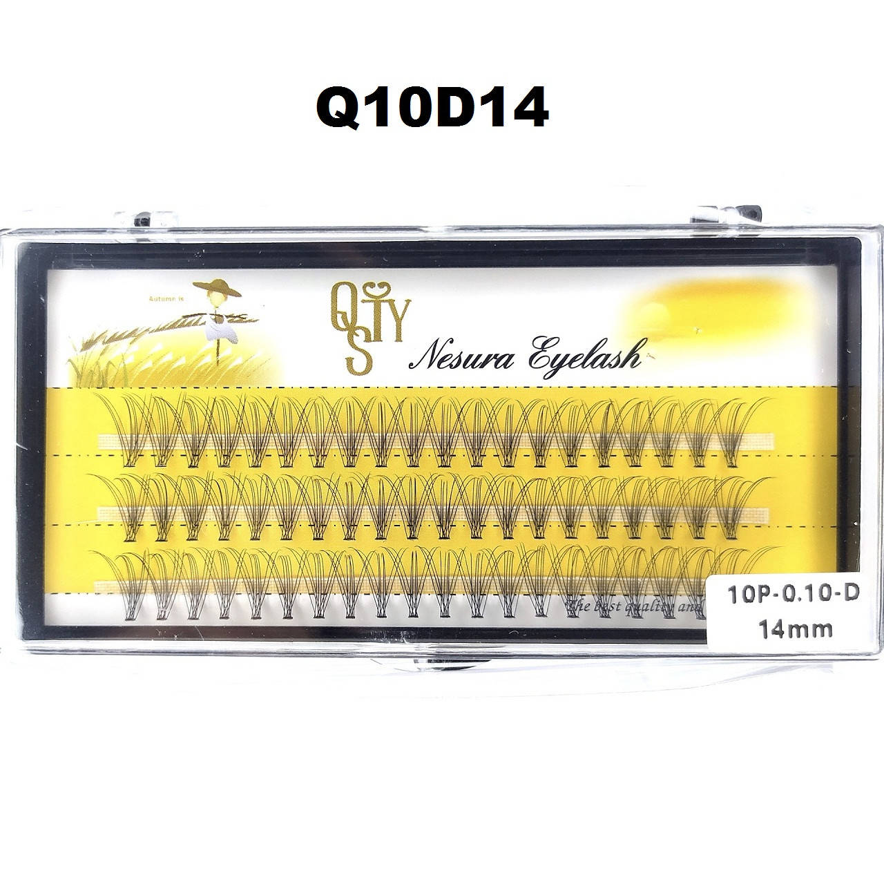 Ресницы QSTY Nesura Eyelash 10D, 14 мм, изгиб D, 0,10, 60 пучков Несура безузелковые ресницы, Черный
Ресницы QSTY Nesura Eyelash 10D, 14 мм, изгиб D, 0,10, 60 пучков Несура безузелковые ресницы, Черный
