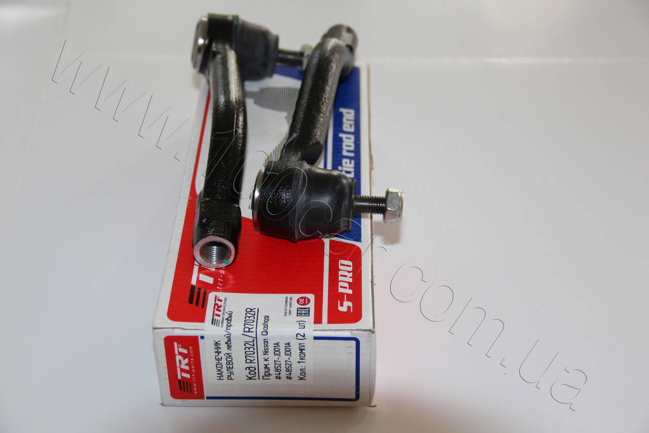 Наконечники рулевой тяги (комплект: левый+правый) TRT R7032L-R для Nissan Qashqai, Rogue, X-Trail, RENAULT 
Наконечники рулевой тяги (комплект: левый+правый) TRT R7032L-R для Nissan Qashqai, Rogue, X-Trail, RENAULT