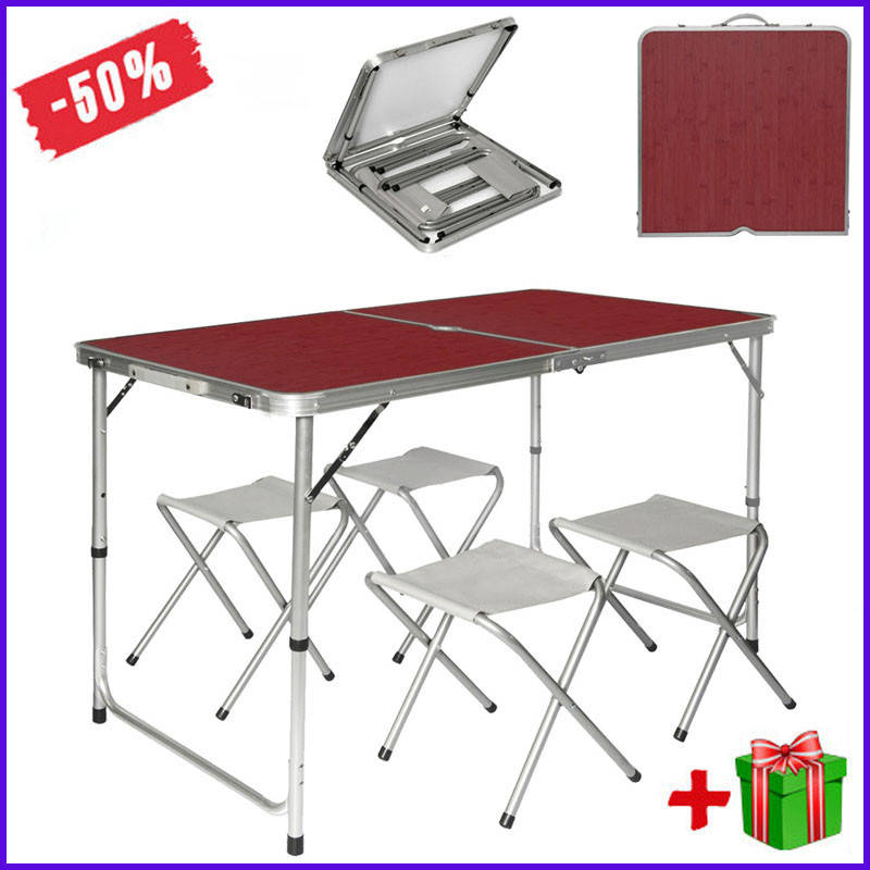 Раскладной стол-чемодан для пикника кемпинга Folding Table, Туристический стол для отдыха на природе + стулья
Раскладной стол-чемодан для пикника кемпинга Folding Table, Туристический стол для отдыха на природе + стулья