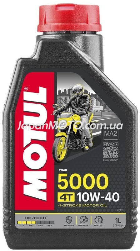 Масло 4T, 1л (полусинтетика, 10W-40, 5000, API SJ/SH/SG) Motul
Масло 4T, 1л (полусинтетика, 10W-40, 5000, API SJ/SH/SG) Motul