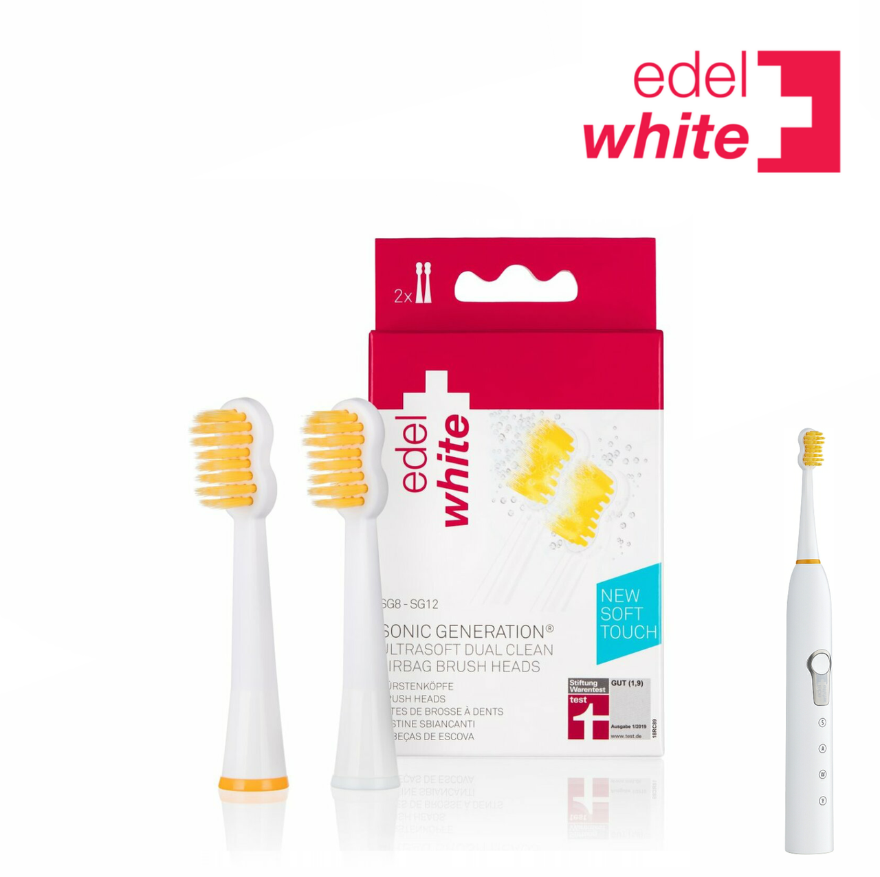 Сменные насадки Dual Clean для электрической зубной щётки Edel+White Sonic Generation (Ultra Soft), 2 шт.
Сменные насадки Dual Clean для электрической зубной щётки Edel+White Sonic Generation (Ultra Soft), 2 шт.