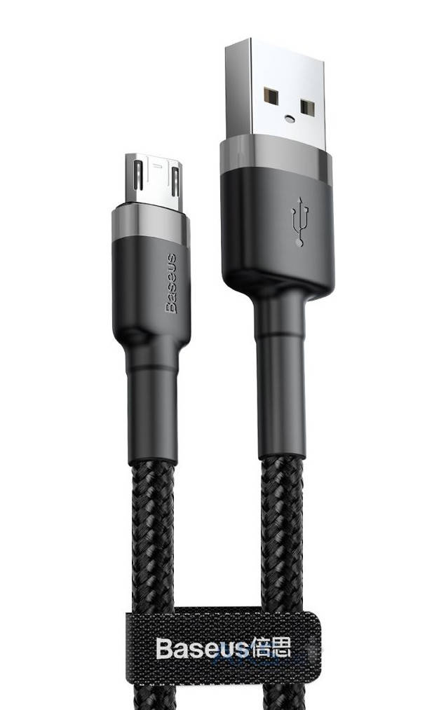 Кабель для зарядки телефона/ смартфона Baseus USB - Micro USB 1 м 2.4 А Черный/Серый (CAMKLF-BG1)
Кабель для зарядки телефона/ смартфона Baseus USB - Micro USB 1 м 2.4 А Черный/Серый (CAMKLF-BG1)