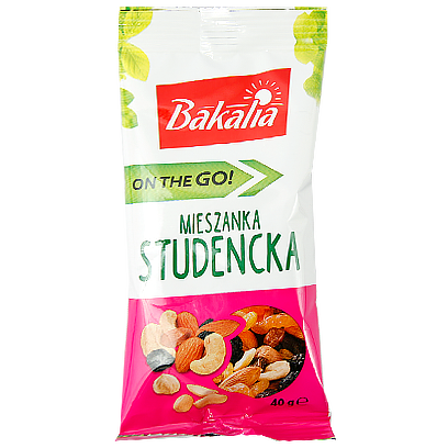 Горішки Бакаліа мікс фруктів та горіхів Bakalia mieszanka studencka 40g 25шт/ящ (Код : 00-00011818)
Горішки Бакаліа мікс фруктів та горіхів Bakalia mieszanka studencka 40g 25шт/ящ (Код : 00-00011818)