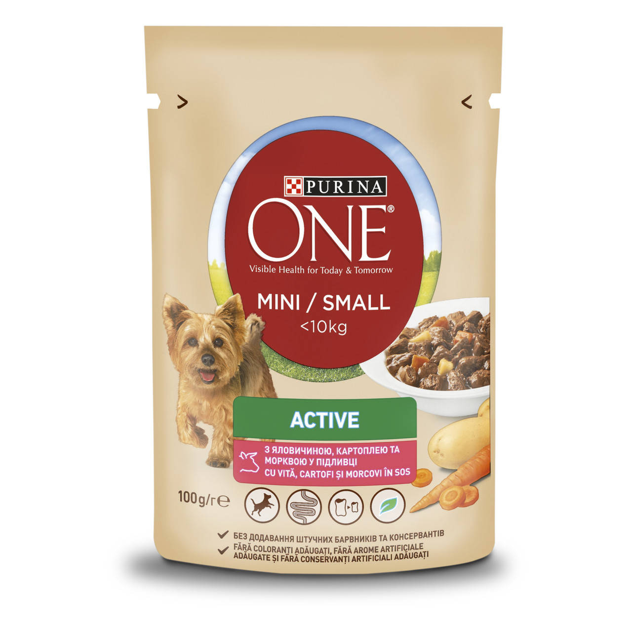 Purina One Mini Active (Ван МІНІ) З яловичиною, картоплею, морквою Для активних собак 100г
Purina One Mini Active (Ван МІНІ) З яловичиною, картоплею, морквою Для активних собак 100г