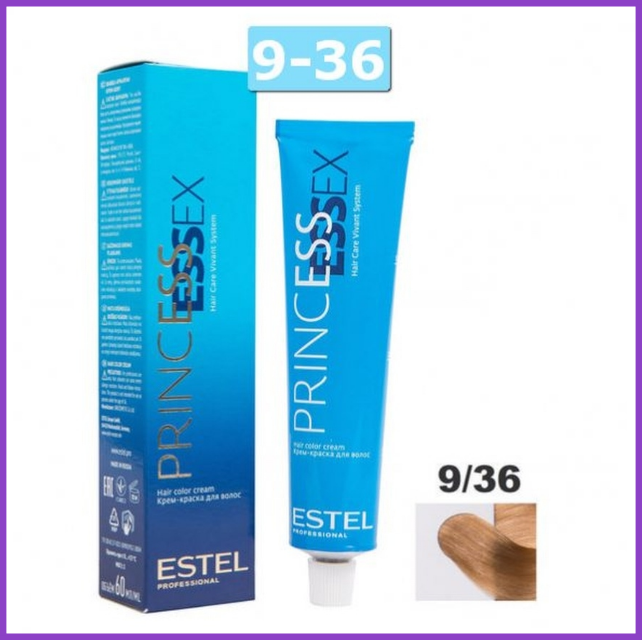 Крем-краска 9/36 Estel Princess Essex эссекс для окрашивания волос блондин золотисто-фиолетовый , 60 мл
Крем-краска 9/36 Estel Princess Essex эссекс для окрашивания волос блондин золотисто-фиолетовый , 60 мл