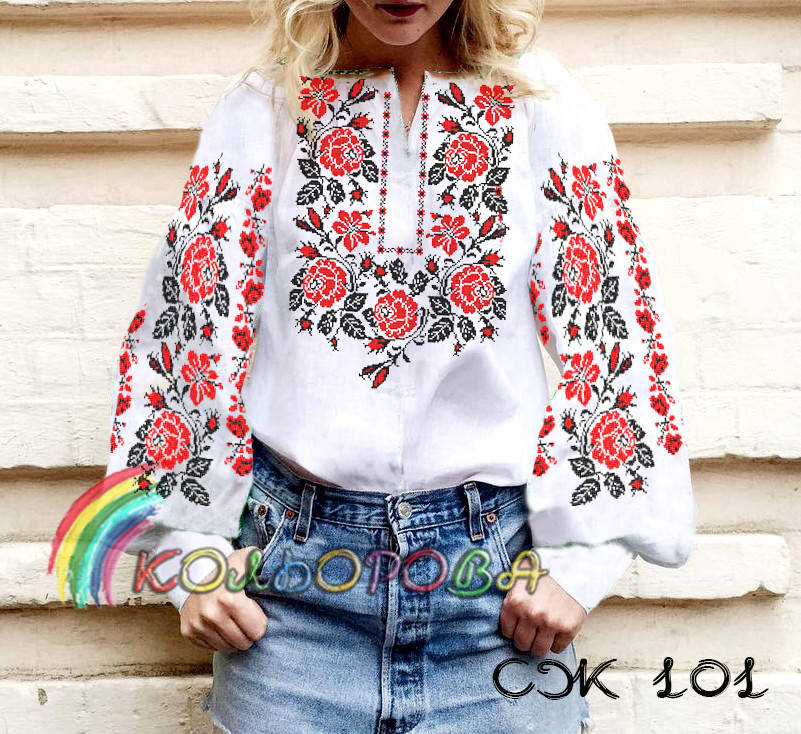 Заготовка для вишивки сорочки жіночої СЖ-101 під вишивку 
Заготовка для вишивки сорочки жіночої СЖ-101 під вишивку