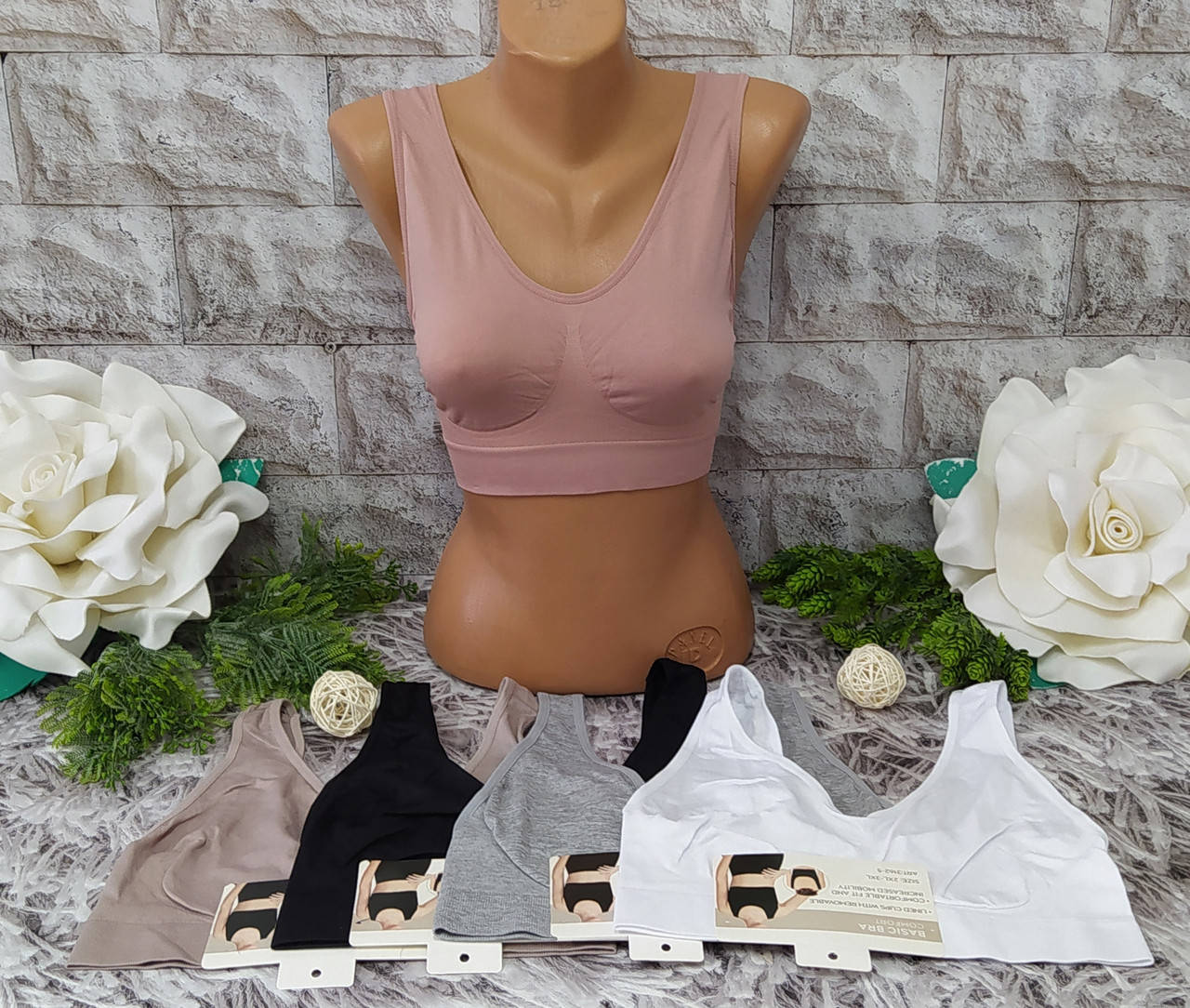 Женский спортивный лифчик топ 4-5XL (52-54) размер без поролона 3162-5, Разные цвета
Женский спортивный лифчик топ 4-5XL (52-54) размер без поролона 3162-5, Разные цвета