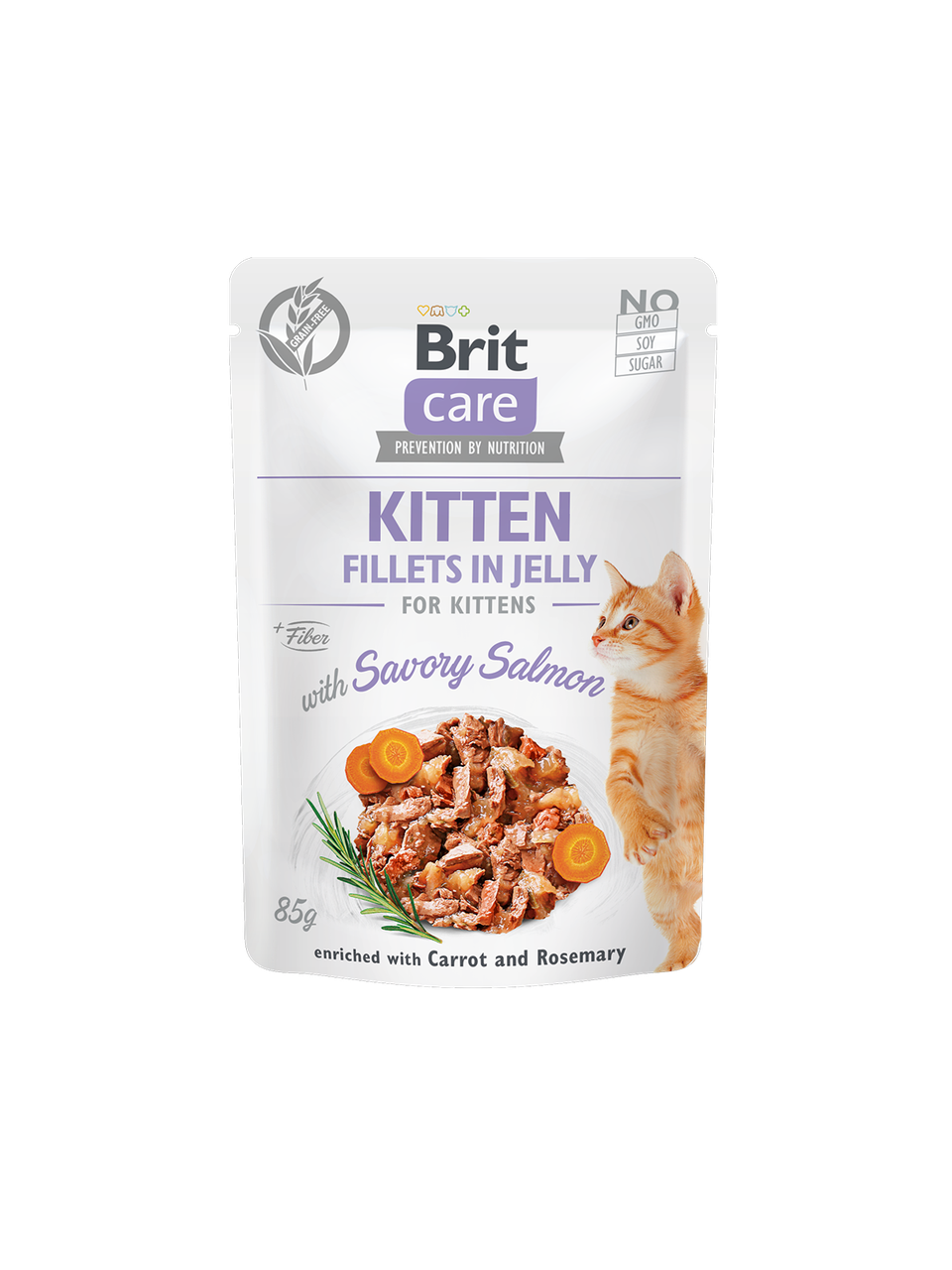 Влажный корм Brit Care Cat Pouch KITTEN Savory Salmon in Jelly филе в желе пикантный лосось д/котят 85 г
Влажный корм Brit Care Cat Pouch KITTEN Savory Salmon in Jelly филе в желе пикантный лосось д/котят 85 г