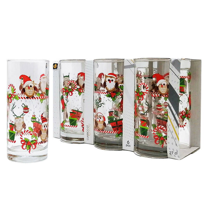 Набор стаканов Uniglass Classico Christmas Owls 270 мл 6 шт. высокие
Набор стаканов Uniglass Classico Christmas Owls 270 мл 6 шт. высокие