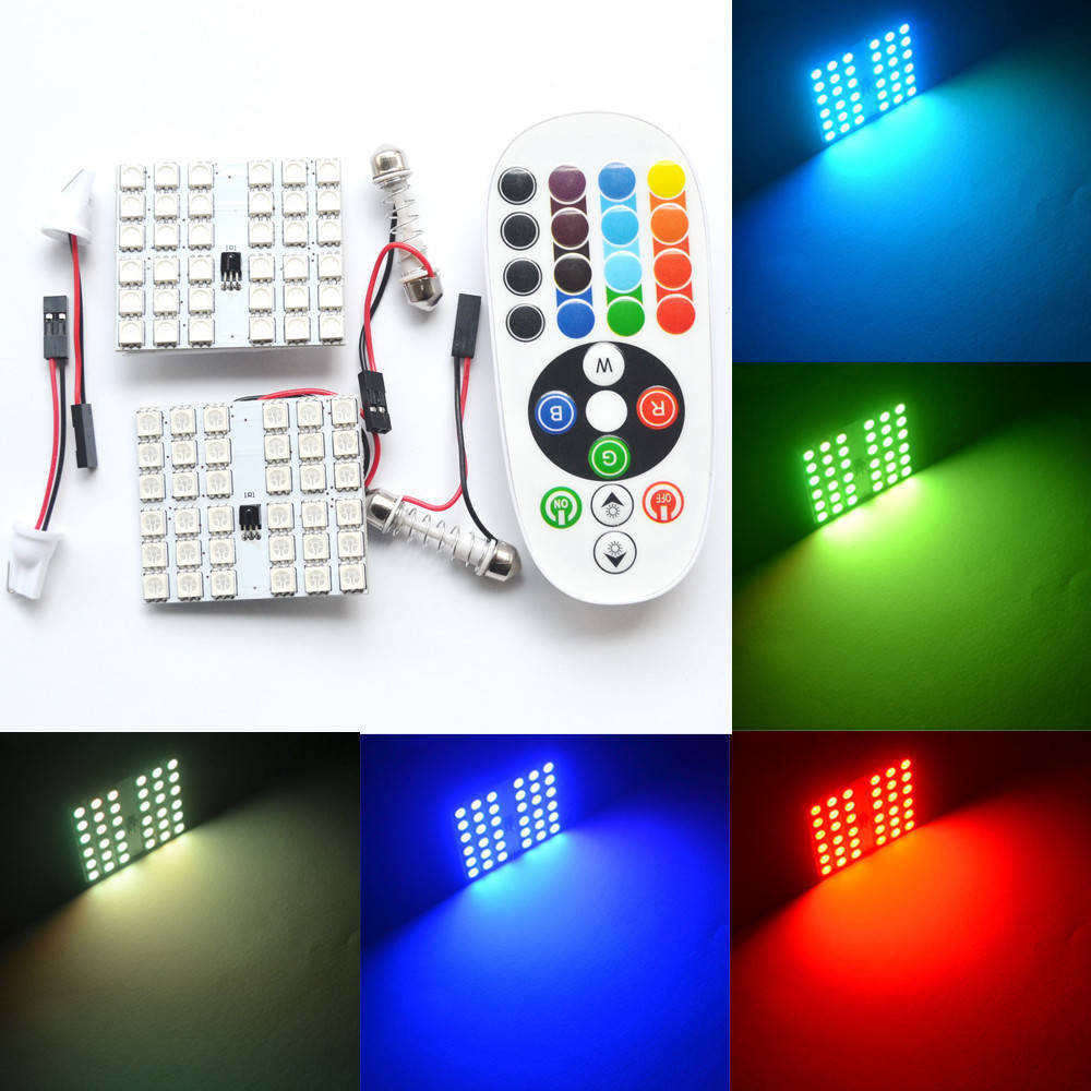 LED RGB лампа в плафон подсветки номерного знака или салона авто 24-5050 (2 сменных цоколя, 24LED)
LED RGB лампа в плафон подсветки номерного знака или салона авто 24-5050 (2 сменных цоколя, 24LED)