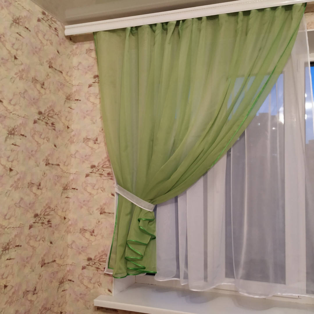 Занавески шифоновые для зала гостинной спальни, занавески на ламбрекенах для гостинной Салатовая (KU-139-8)
Занавески шифоновые для зала гостинной спальни, занавески на ламбрекенах для гостинной Салатовая (KU-139-8)