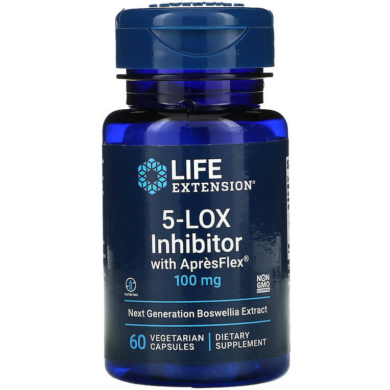 Экстракт босвеллии (ингибитор с ApresFlex) Life Extension "5-Lox Inhibitor with ApresFlex" 100 мг (60 капсул)
Экстракт босвеллии (ингибитор с ApresFlex) Life Extension "5-Lox Inhibitor with ApresFlex" 100 мг (60 капсул)