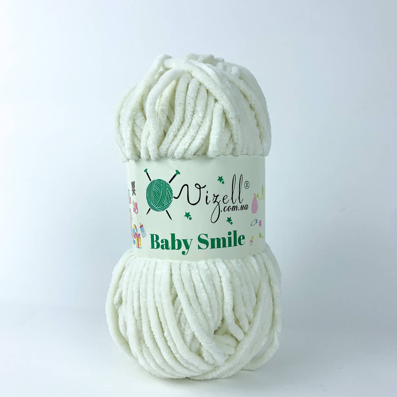Vizell Baby Smile (Визелл Беби Смаил) № 002 молочный (Пряжа плюшевая, нитки велюр для вязания)
Vizell Baby Smile (Визелл Беби Смаил) № 002 молочный (Пряжа плюшевая, нитки велюр для вязания)