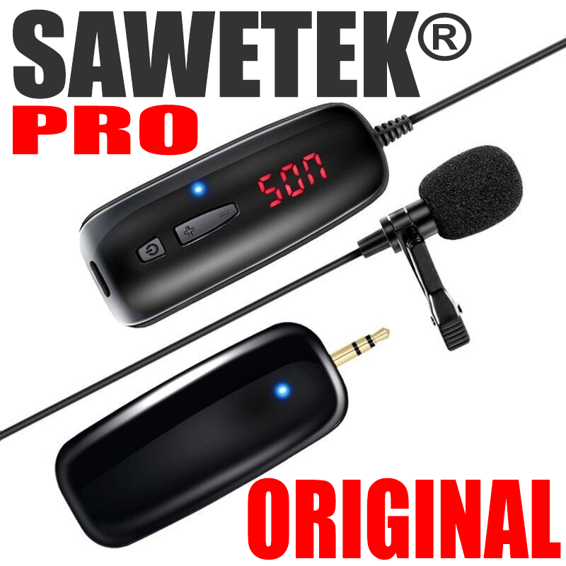 Беспроводной микрофон для телефона, смартфона петличный Sawetek P7-UHF, до 50 метров. Новинка!
Беспроводной микрофон для телефона, смартфона петличный Sawetek P7-UHF, до 50 метров. Новинка!