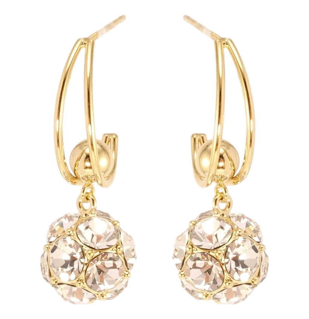Серьги Xuping Позолота 14K с кр-ми Swarovski гвоздики (пусеты) "Шарики из кристаллов Clear на дугах" ø 10мм
Серьги Xuping Позолота 14K с кр-ми Swarovski гвоздики (пусеты) "Шарики из кристаллов Clear на дугах" ø 10мм