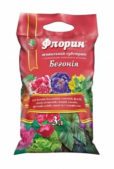 Субстрат для Бегонии, Флорин, 3л
Субстрат для Бегонии, Флорин, 3л