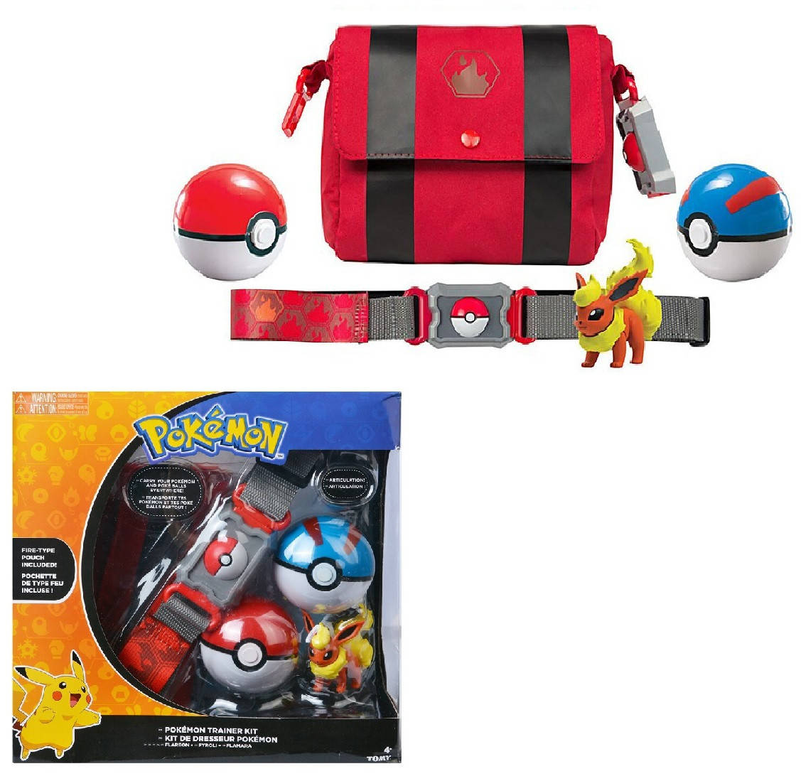 Набор для тренировки Покемона: фигурка Флареон + 2 покешара + сумка с ремнем - Pokemon Trainer Kit, Tomy
Набор для тренировки Покемона: фигурка Флареон + 2 покешара + сумка с ремнем - Pokemon Trainer Kit, Tomy