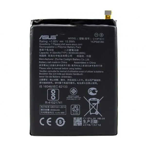 Аккумуляторная батарея C11P1609 для мобильного телефона Asus ZC553KL Zenfone 3 Max
Аккумуляторная батарея C11P1609 для мобильного телефона Asus ZC553KL Zenfone 3 Max
