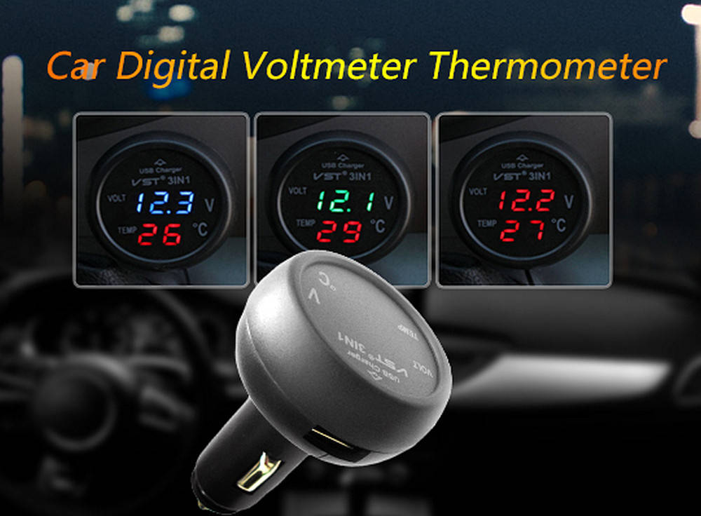 Зарядка USB 3в1 тестер/вольтметр/термометр в прикуриватель авто
Зарядка USB 3в1 тестер/вольтметр/термометр в прикуриватель авто
