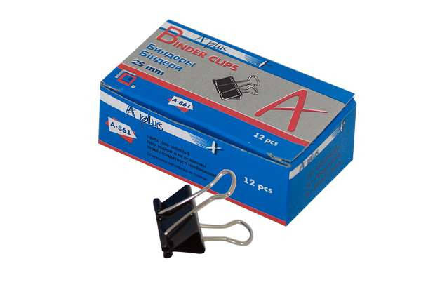 Біндер 25мм чорний метал A plus 12шт/уп, Черный
Біндер 25мм чорний метал A plus 12шт/уп, Черный
