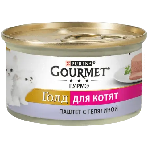 Purina Gourmet Gold Пурина Гурмет Голд консервированный корм для котят, паштет с телятиной, 85 гр.
Purina Gourmet Gold Пурина Гурмет Голд консервированный корм для котят, паштет с телятиной, 85 гр.