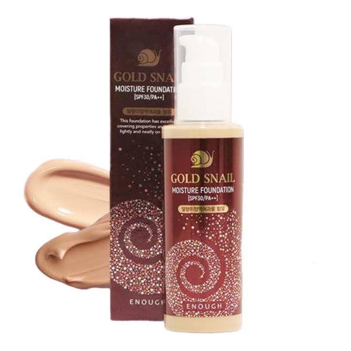 Омолаживающий тональный крем с муцином улитки Enough Gold Snail Moisture Foundation SPF30/PA++ №13
Омолаживающий тональный крем с муцином улитки Enough Gold Snail Moisture Foundation SPF30/PA++ №13