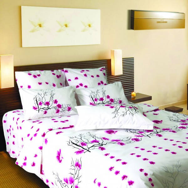 Комплект постельного белья ТЕП евро размер Сакура, Белый