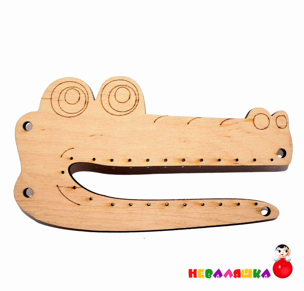 Заготовка для Бизиборда Крокодильчик 14 см (Без Молнии и Без Шурупов)) Дерев'яний Крокодил для бізіборда, Бежевый 
Заготовка для Бизиборда Крокодильчик 14 см (Без Молнии и Без Шурупов)) Дерев'яний Крокодил для бізіборда, Бежевый