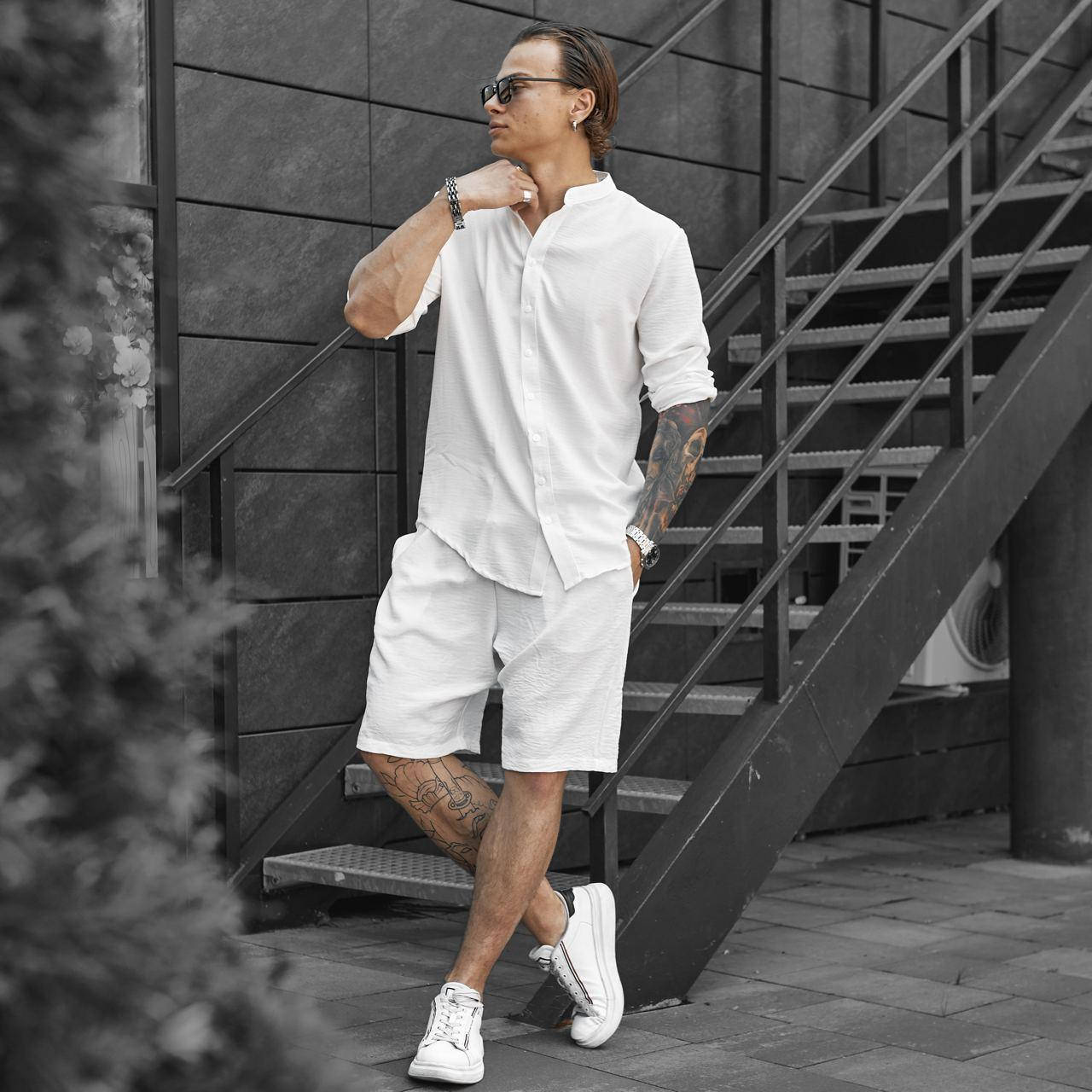 Льняная рубашка и шорты мужские ACOC | Мужской стильный летний комплект FD 51799, Белый
Льняная рубашка и шорты мужские ACOC | Мужской стильный летний комплект FD 51799, Белый