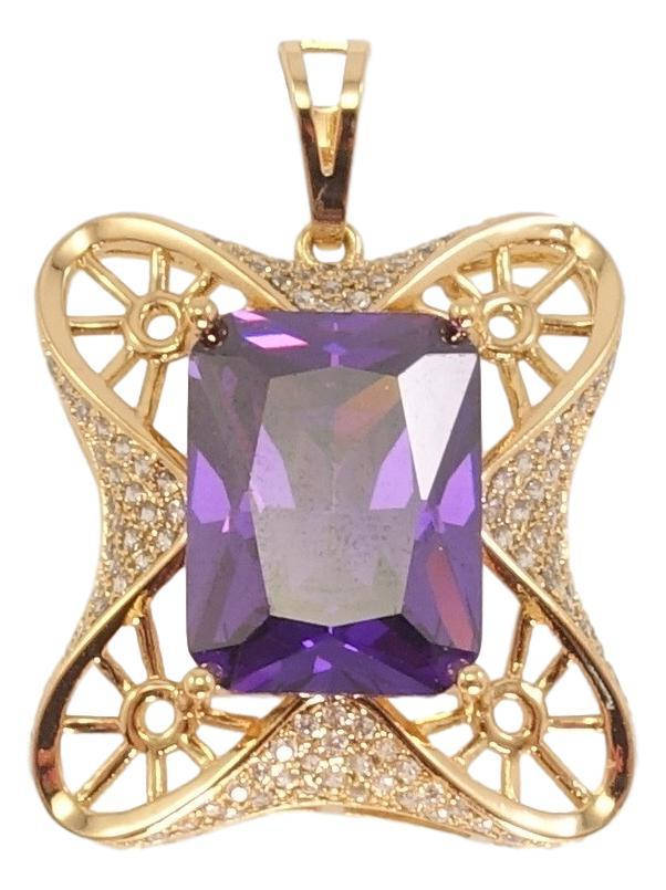 Кулон Xuping Позолота 18K "Фигурный с фиолетовым граненным кристаллом и мелким цирконием"
Кулон Xuping Позолота 18K "Фигурный с фиолетовым граненным кристаллом и мелким цирконием"