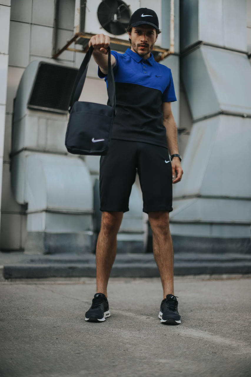 Футболка поло + Шорты + Кепка + Подарок Nike черно-синий | Спортивный костюм мужской летний ЛЮКС качества
Футболка поло + Шорты + Кепка + Подарок Nike черно-синий | Спортивный костюм мужской летний ЛЮКС качества