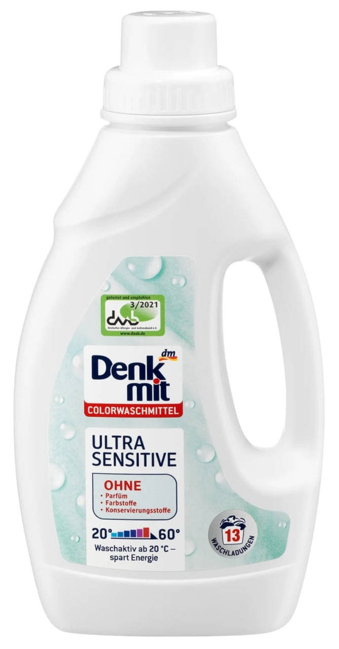 Denkmit Colorwaschmittel Ultra Sensitive Гель для прання дитячої кольорової білизни 750 мл на 13 прань
Denkmit Colorwaschmittel Ultra Sensitive Гель для прання дитячої кольорової білизни 750 мл на 13 прань