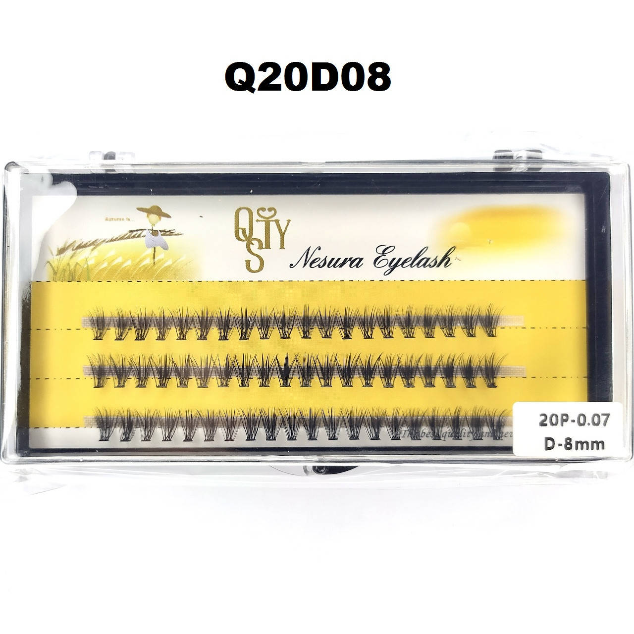 Ресницы QSTY Nesura Eyelash 20D, 8 мм, изгиб D, 0,07, 60 пучков Несура ресницы пучковые, Черный
Ресницы QSTY Nesura Eyelash 20D, 8 мм, изгиб D, 0,07, 60 пучков Несура ресницы пучковые, Черный