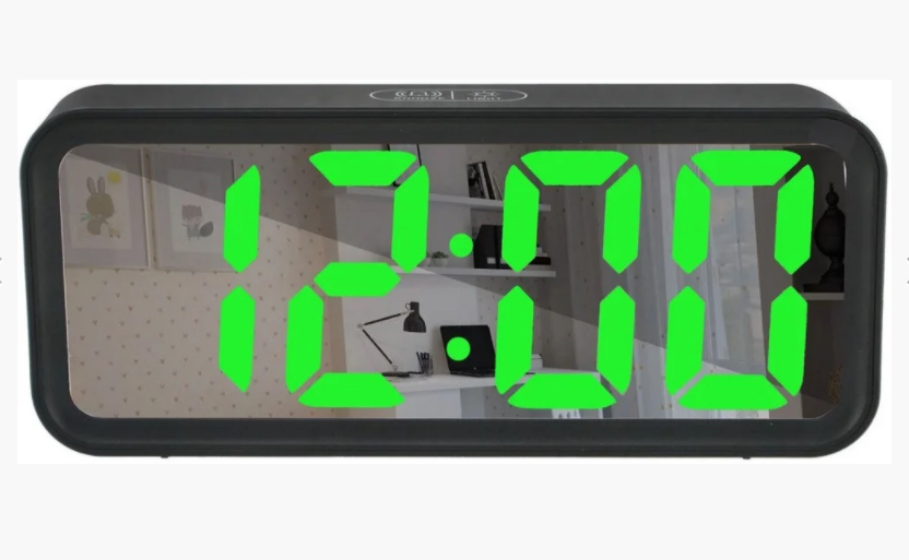 Зеркальные LED часы с будильником и термометром DT-6508
Зеркальные LED часы с будильником и термометром DT-6508