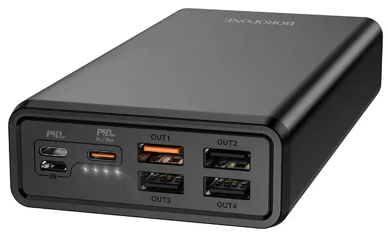 Портативный аккумулятор Power Bank быстрая зарядка 4 USB, Type-C, micro BOROFONE BJ11 30000 mAh (черный)
Портативный аккумулятор Power Bank быстрая зарядка 4 USB, Type-C, micro BOROFONE BJ11 30000 mAh (черный)