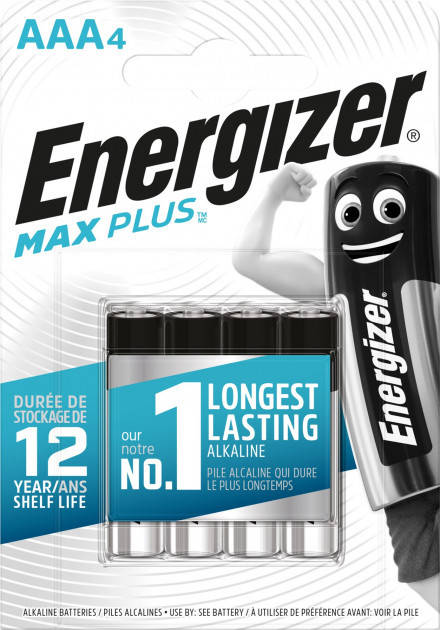 Батарейки ENERGIZER MAX PLUS AAA (LR03) (4 шт) 
Батарейки ENERGIZER MAX PLUS AAA (LR03) (4 шт)