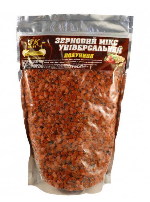 Прикорм 3KBaits Зерновой микс универсальный Клубника 1000гр 
Прикорм 3KBaits Зерновой микс универсальный Клубника 1000гр