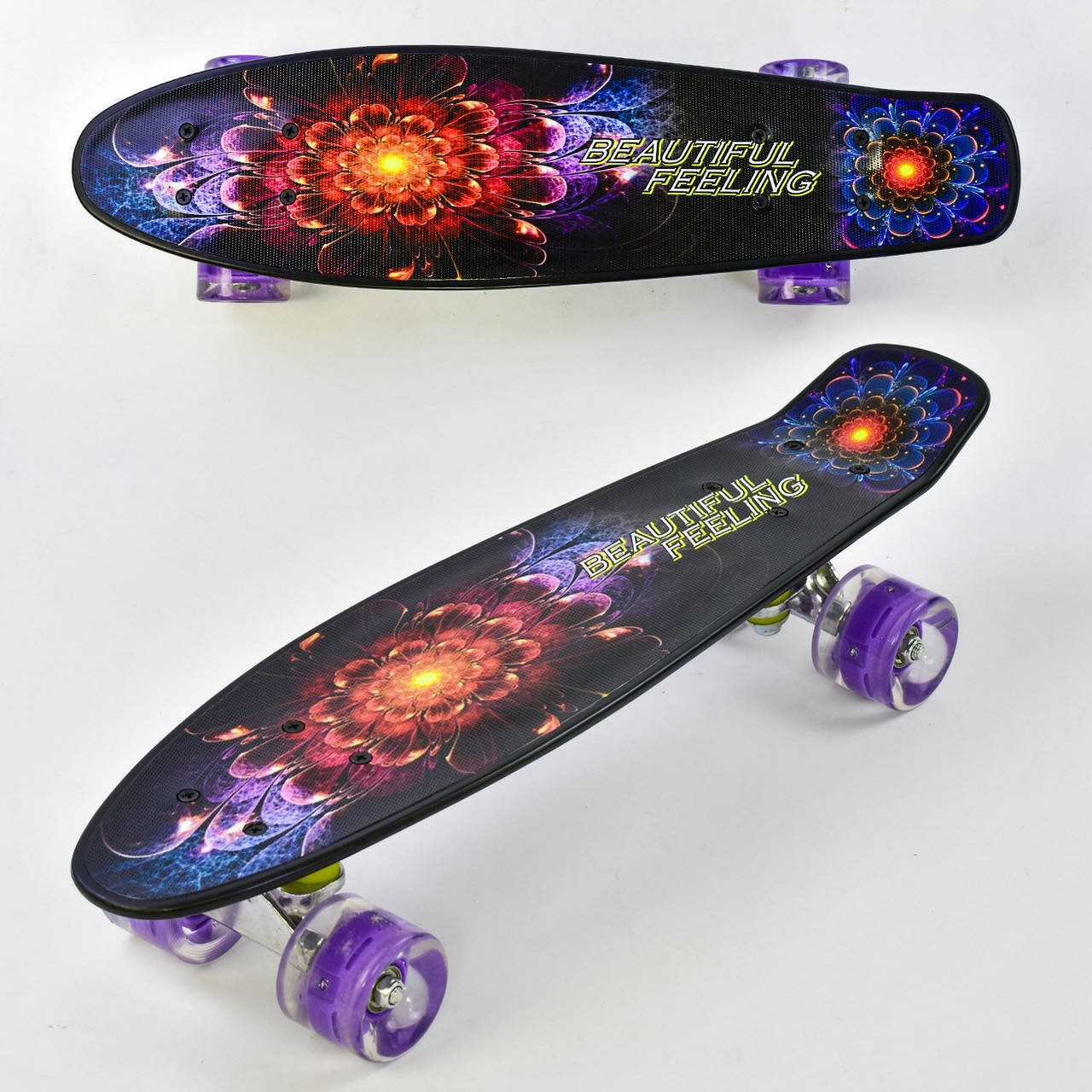 Скейт Пенни борд (Penny Board) Best Board 8740 со светящимися колесами, доска=55см, колёса PU d=6см, Фиолетовый
Скейт Пенни борд (Penny Board) Best Board 8740 со светящимися колесами, доска=55см, колёса PU d=6см, Фиолетовый