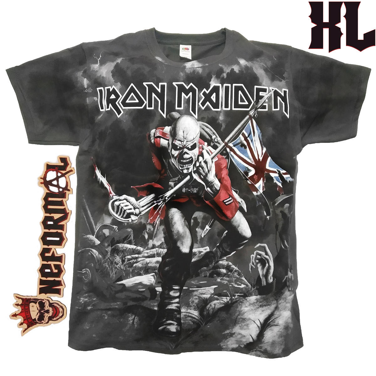 Футболка Iron Maiden "The Trooper", тотальная, графитовая, Fruit of the Loom, Размер XL
Футболка Iron Maiden "The Trooper", тотальная, графитовая, Fruit of the Loom, Размер XL