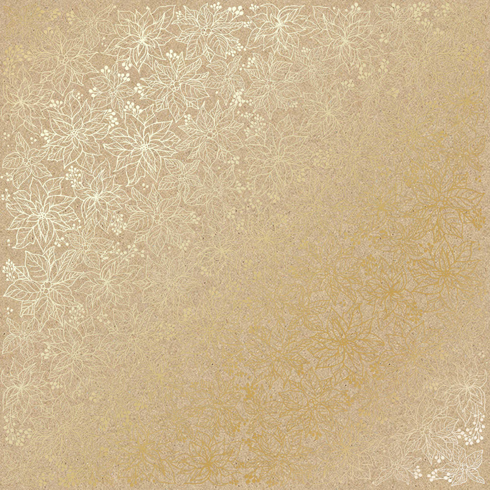 Папір односторонній з фольгуванням - Golden Poinsettia Kraft - Fabrika Decoru - 30x30
Папір односторонній з фольгуванням - Golden Poinsettia Kraft - Fabrika Decoru - 30x30