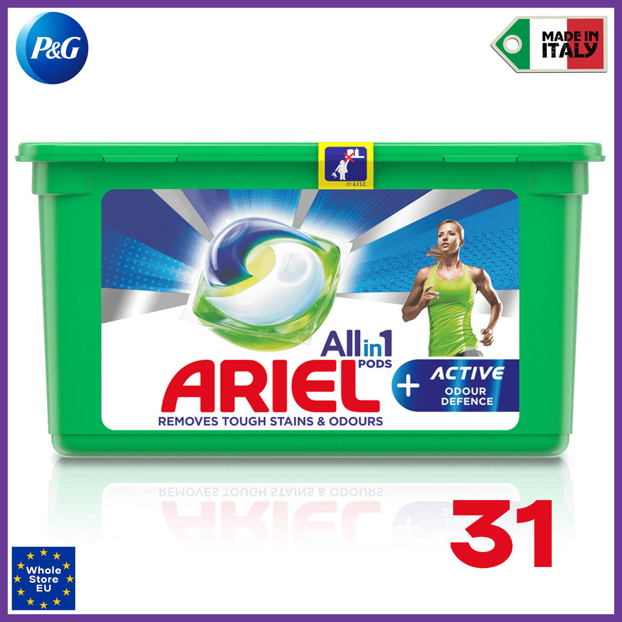 Капсулы для стирки Ариель Ariel Active Odour Defence Активная защита от запаха 31 стирок
Капсулы для стирки Ариель Ariel Active Odour Defence Активная защита от запаха 31 стирок