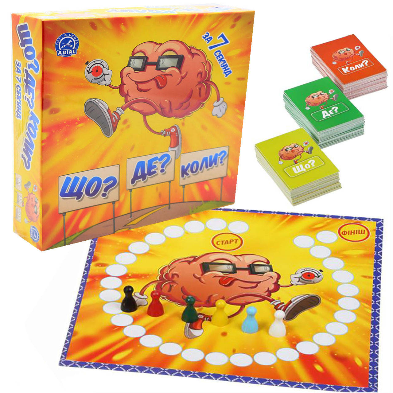 Настольная игра Arial «Що Де Коли» (Что Где Когда), украинский (4820059911395) 
Настольная игра Arial «Що Де Коли» (Что Где Когда), украинский (4820059911395)