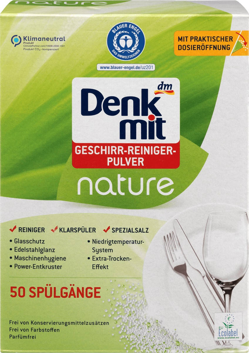 Denkmit Spülmaschinenreiniger Pulver Nature Порошок для посудомоечных машин без вредных добавок 1 кг
Denkmit Spülmaschinenreiniger Pulver Nature Порошок для посудомоечных машин без вредных добавок 1 кг