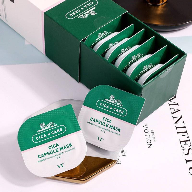 Успокаивающая глиняная маска для лица с центеллой азиатской VT Cica Capsule Mask
Успокаивающая глиняная маска для лица с центеллой азиатской VT Cica Capsule Mask