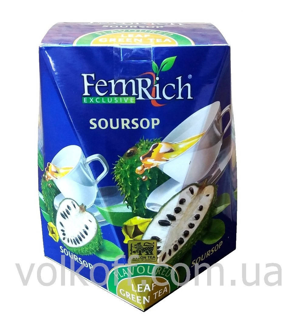 Чай листовой зелёный Femrich Soursop Фемрич Саусеп 100гр
Чай листовой зелёный Femrich Soursop Фемрич Саусеп 100гр