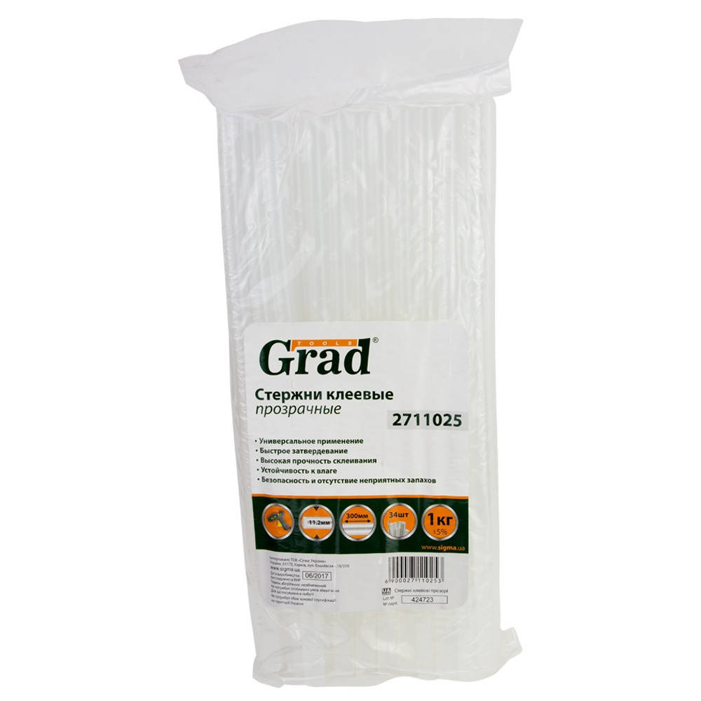 Стержни клеевые Ø11.2×300мм 34шт 1кг (прозрачные) GRAD (2711025)
Стержни клеевые Ø11.2×300мм 34шт 1кг (прозрачные) GRAD (2711025)