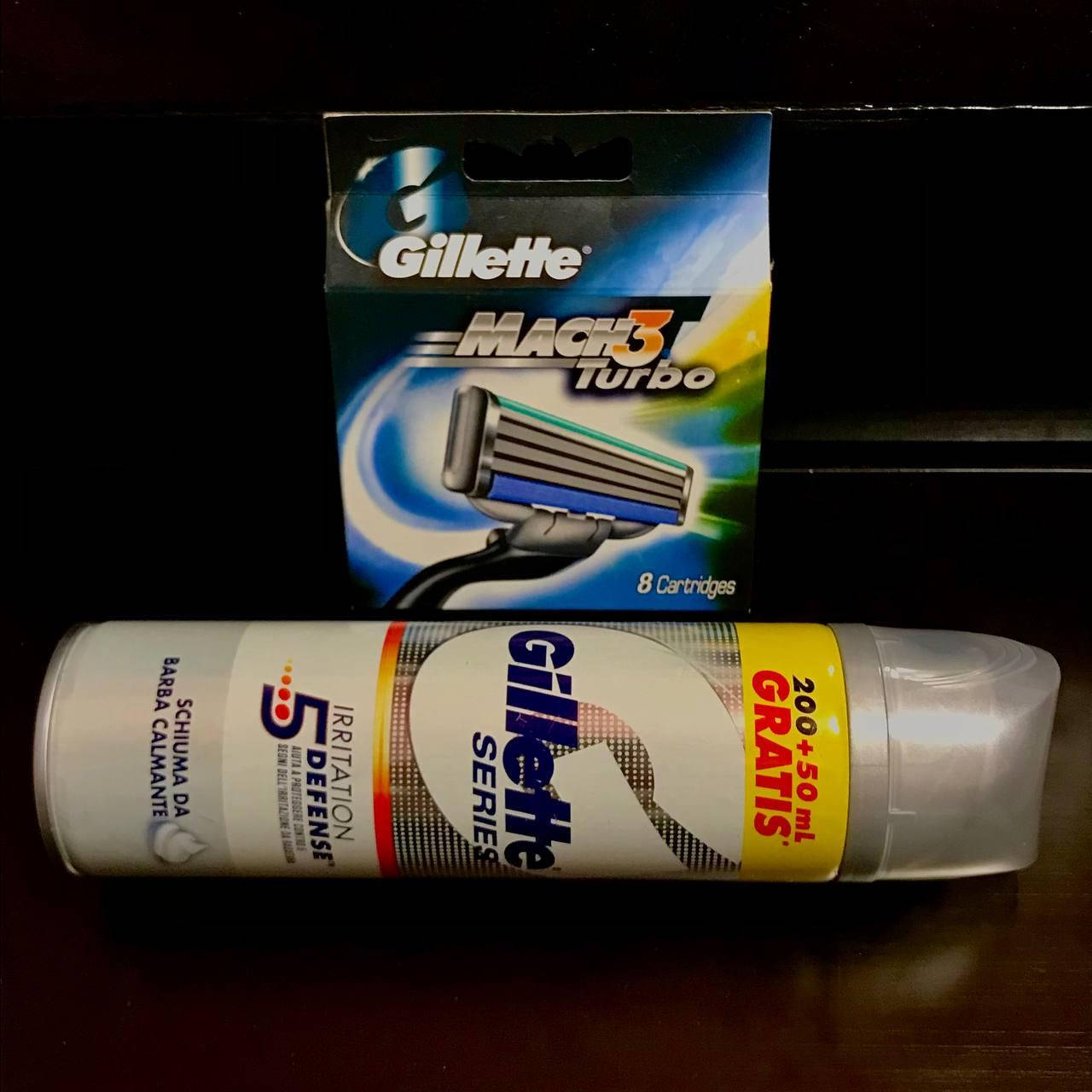 Кассеты для бритья Gillette Mach3 Turbo(8шт)Europe version,джилет мак3 турбо в наборе с пеной для бритья
Кассеты для бритья Gillette Mach3 Turbo(8шт)Europe version,джилет мак3 турбо в наборе с пеной для бритья