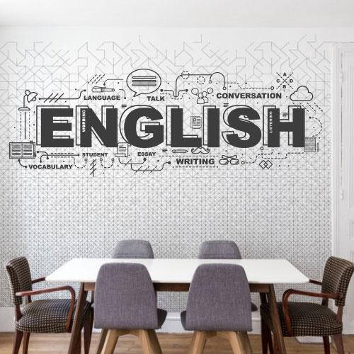 Виниловая наклейка на стены English (английский язык, в класс, в школу), Разные цвета
Виниловая наклейка на стены English (английский язык, в класс, в школу), Разные цвета