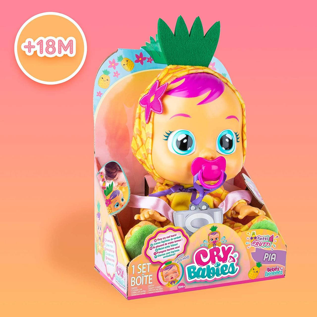 Кукла, интерактивный пупс плакса Тутти Фрутти Пиа CryBabies Tutti Frutti Pia Pineapple IMC Toys
Кукла, интерактивный пупс плакса Тутти Фрутти Пиа CryBabies Tutti Frutti Pia Pineapple IMC Toys